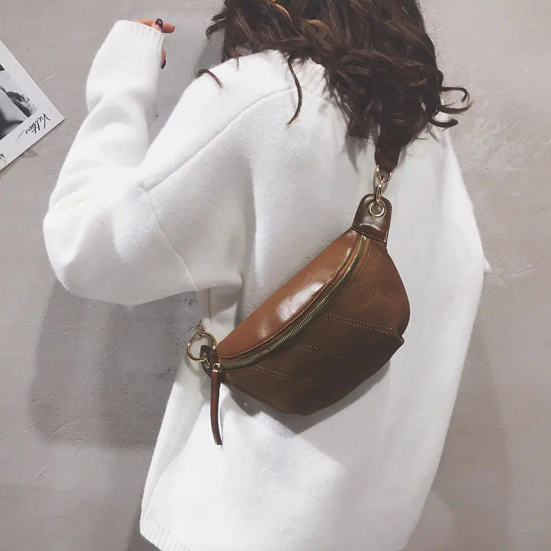 Sac banane cuir