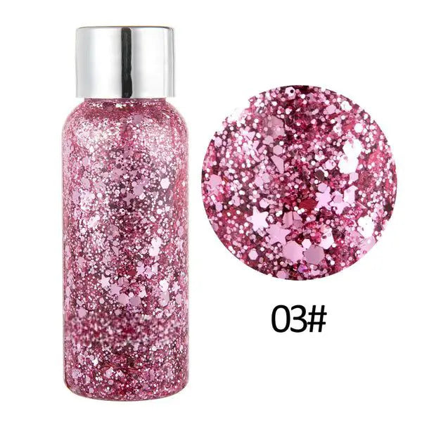 Gel paillettes corps soirée