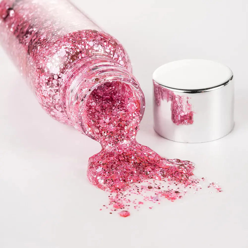 Gel paillettes visage