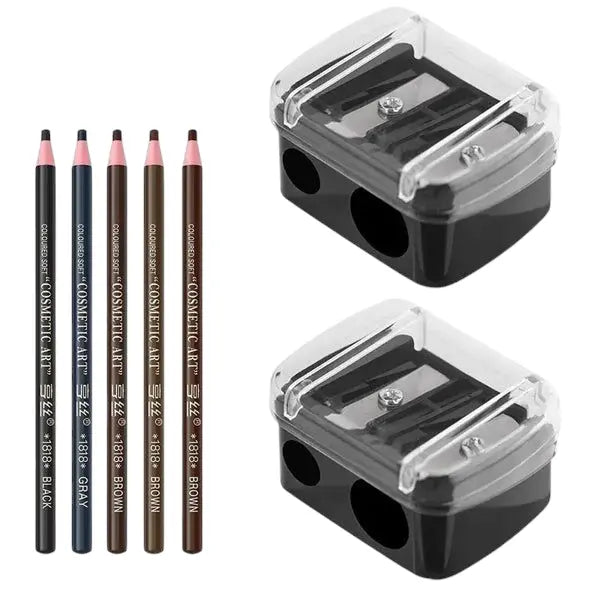 taille-crayon maquillage double trou