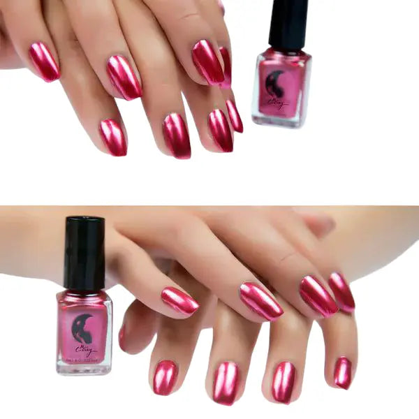 tendance ongles métallisés 2025